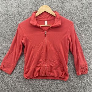Lucy Activewear Running Womens Small Full Zip Ruched Pink‎ Sweater Jacket Coat